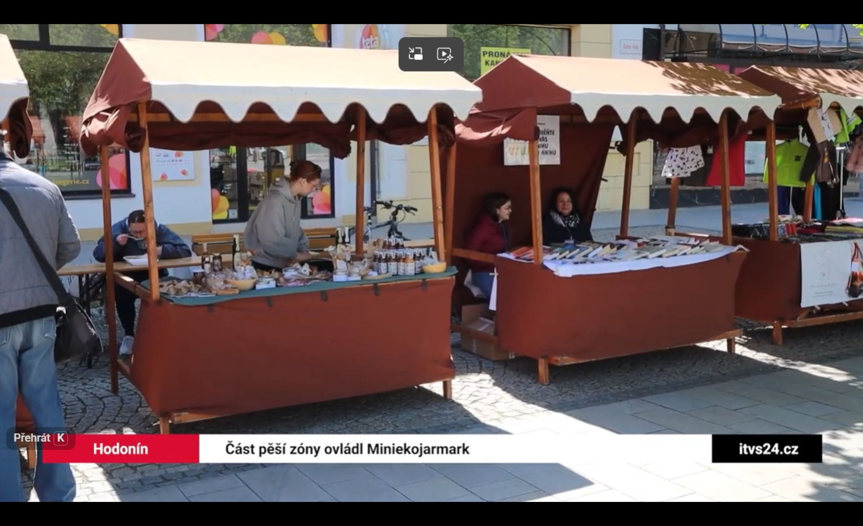 Prodejní stánky zaplnily část pěší zóny na ulici Dolní Valy v Hodoníně. Konal se tu tradiční Miniekojarmark, který připomněl Den Země a zároveň přiblížil činnost několika organizací nebo chráněných firem.